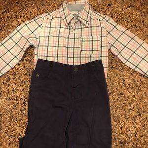 Carters 24 month long sleeve button down / pants.